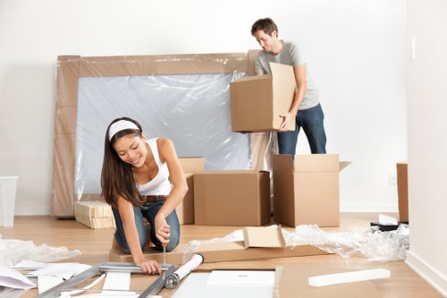 Commercial moving team planning a business relocation in Elephant and Castle