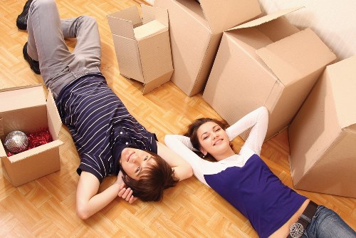 Furniture being carefully loaded for a local house move